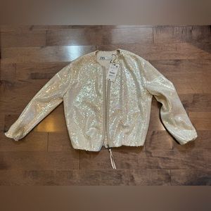 Zara sequin bomber